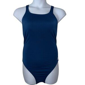 NWT Speedo Endurance + Super Proback One Piece Swimsuit Womens 16 42 Solid Blue